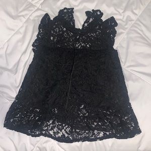 Black lace top